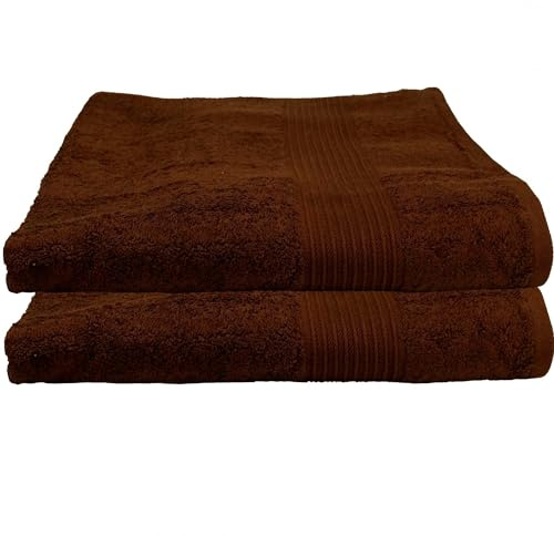 Julie Julsen 2er Pack Duschtuch 23 Farben erhältlich weich und saugstark 500gsm Öko Tex Schokobraun 70 x 140 cm