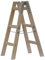 Systafex® Leiter Doppelstufenleiter Malerleiter Elektrikerleiter Stehleiter Holzleiter (3 Stufen) 95cm