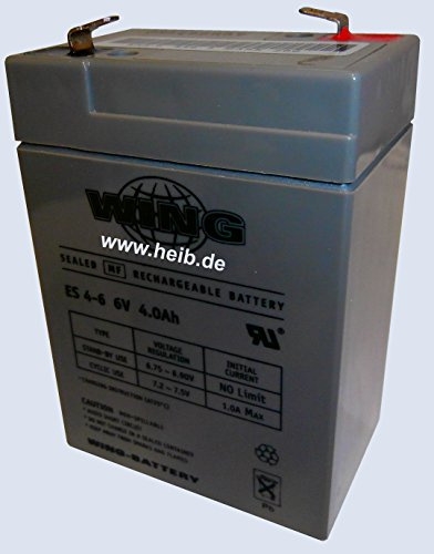 Wing - Wartungsfreie Bleibatterie ES 4-6 / ES4-6 - 6Volt - 4Ah