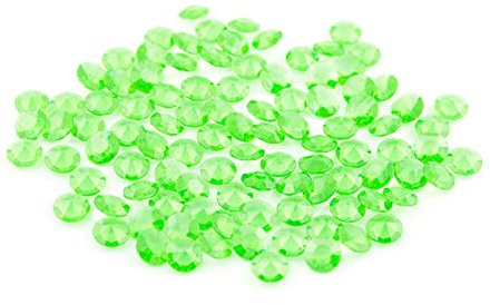 Creativery 10 x 100 Dekosteine Diamanten 12mm (hell Mint/pastelgrün 513) // 1000 Deko-Steine Diamanten 1,2 cm Streudeko Tischdeko Steine Diamonds Kristall Hochzeit Streuteile