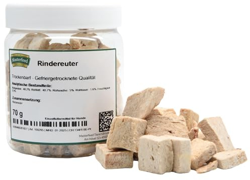 Masterfeed Trockenbarf Rindereuter, gefriergetrocknete Qualität, Barf Leckerli für Hunde, 150 g