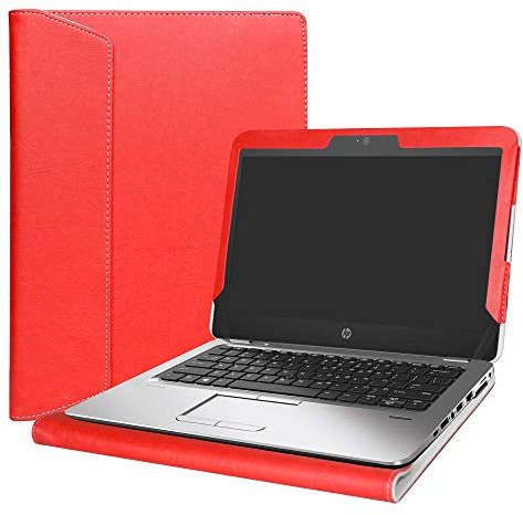 Alapmk Specialmente Progettato PU Custodia Protettiva in Pelle per 12.5 HP EliteBook 820 G4 G3 G2 G1 & EliteBook 725 G4 G3 G2 Series Notebook,Rosso
