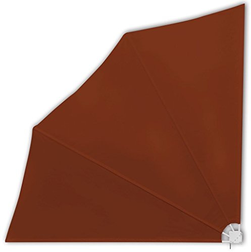 Tidyard Toldo Lateral Plegable de Pared Toldo Persiana de Ventana Exterior para Terraza Balcón Patio,Marco Fuerte de Acero,Terracota 140x140cm