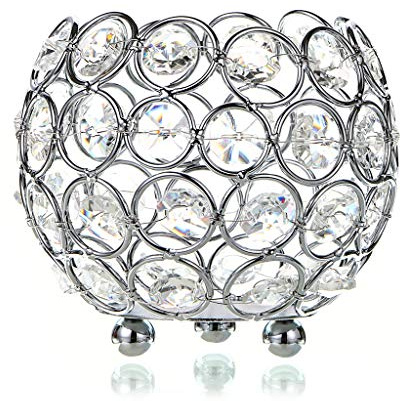 OwnMy 10cm Crystal Bowl Votive Candle Holder Small Tea Light Candle Holder