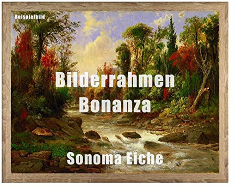 Homedecoration Bilderrahmen Bonanza Bildgröße 60 x 80 cm in Sonoma Eiche mit Acrylglas klar 1 mm in 52 Farben