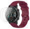 NOKOER Cinturini per Honor Magic Watch 2 46mm, [2 in 1] TPU Silicone Cinturino + 3 Pezzi Pellicola Protettiva, [Resistente all'Usura] [Traspirante] per Honor Magic Watch 2 46mm - Rosso