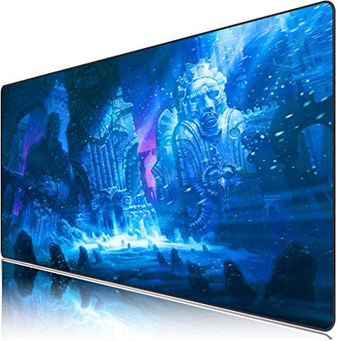 ZJXSNEH Office Desk Pad Mat Large Gaming Mouse Pad with Design Long Mousepad Extended Mouse Pads for Laptop Computer XXL Non-Slip Desk Blotter 15.7x35.4x0.16inches / 400x900x4mm