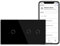 BSEED Smart Alexa Interrupteur tactile 2 voies et 1 compartiment 1 voie (courant neutre nécessaire) Vitre en verre compatible avec Alexa/Tuya/Google Home Noir 157 x 86 cm