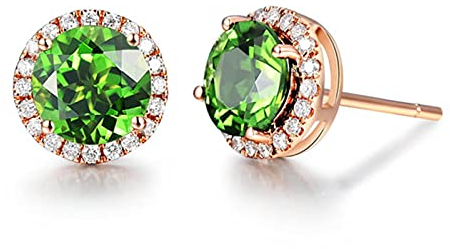 SALAN 925 Silbergrüne Turmalin Ohrstecker Für Frauen Luxus Smaragd Edelstein Hochzeitsgeschenk Ohrschmuck