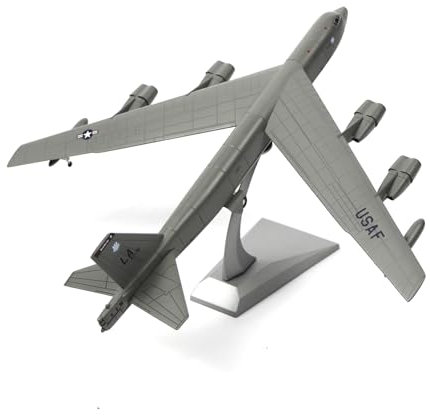 NUOTIE Scala 1/200 B-52 (Stratofortress) Jet subsonico Propulsione Bombardiere strategico a lungo raggio Modello di aereo militare Display Modello di aereo