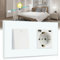 BSEED Lichtschalter mit Steckdose 1 Fach 2 Wege,Wandschalter mit 16A Schuko Steckdose mit USB Anschluss (Max. 2.1A) Typ C Port Weiß,Physische Unterputz Wechselschalter mit Steckdose- 157mm