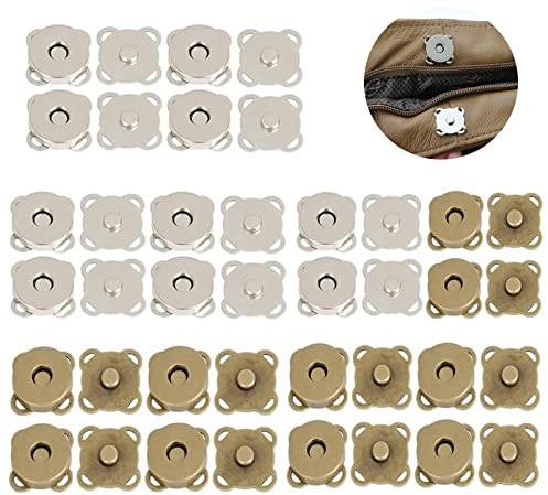 20PCS Magnetknopf Nähen,Magnetische Knopf,Magnetische Knopf Druckknöpfe,Magnetverschlüsse,Für Taschen,Kleidung,Gepäck,Kleidung,Nähen,Basteln,Bronze/Silber,14MM