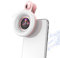 Exception Cell Phone Lens with Beauty LED Flash Light, 15X Macro Lens, 3 Adjustable Brightness Fill Light for iPhone Samsung Cell Phone,A