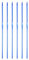 sourcing map 6 Stück Häkelnadel Aluminum Häkelnadel Set Häkelnadeln Set 2,5mm Stricknadeln Häkelnadel Ersatz Häkelnadeln Stricken Werkzeuge Zubehör für Anfänger DIY Bastelgarn Blau