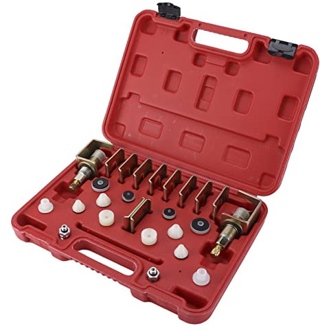 Kit de Prueba de Fugas de Aire Acondicionado, Incluye 12 Tapones y 10 Cierres, Aleación de Aluminio Herramienta Universal de Reparación de Automóviles para Tubos de Aire Acondicionado, Condensador