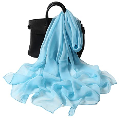 FAIRYGATE Chiffon Schal Damen Seide Satin Stola Festlich Shawl für Brautkleider Abendkleider Sommer Elegante Party Weicher Schal 6046