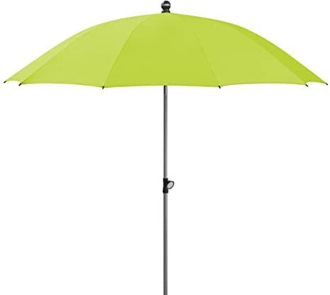Schneider Sonnenschirm Locarno, apfelgrün, 220 cm Ø, rund, apfelgrün, 717-78, pulverbeschichtetes Stahl-Gestell, Bespannung 100% Polyester, 2.9 Kg