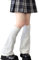 LERTREEUK Gestrickte Beinstulpen Gyaru Gothic Punk Kniestrümpfe Sport Yoga Thermo Legwarmers Stiefel Stulpe Wärmer für Frauen Mädchen (Weiß)