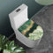 COEQINE Grüner Toilettendeckelbezug 1 Stück, Marmor Dunkelgrün Gold Druck WC Sitz Deckel Abdeckung Oval Länglich Leicht Waschbar für Badezimmer Dekoration, CZA28-1117-26