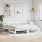 Camerina Tagesbett Ausziehbar Ausziehbett Bett Zum Ausziehen Sofa Bett Daybed Sofa Bett Mit Ausziehbett Weiß 90x200 cm Massivholz Kiefer