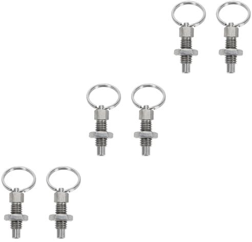 6 Stk Zugring Rastbolzen Sicherungsstift Mechanikerzubehör zieht Ringraster Rastbolzen mit Spannring Keksdose Kolben Federverschluss Schnellspannstift Rostfreier Stahl Federstift