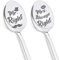 PRSTENLY Hochzeitsgeschenke für Brautpaar, 2 Stücke Kaffeelöffel mit Gravur-Mr. Right & Mrs. Always Right, Hochzeit Geschenk für Paar Couple, Kleine Verlobungsgeschenk für Beide