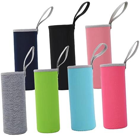 Milisten 14 Piezas Botella De Agua Tapas De Botellas De Bebida Coozies De Botella Cubierta De Bebida Garrafas Manga De Botella Cubierta De Taza Jarra De Vidrio Enfriador De Viaje Cubierta