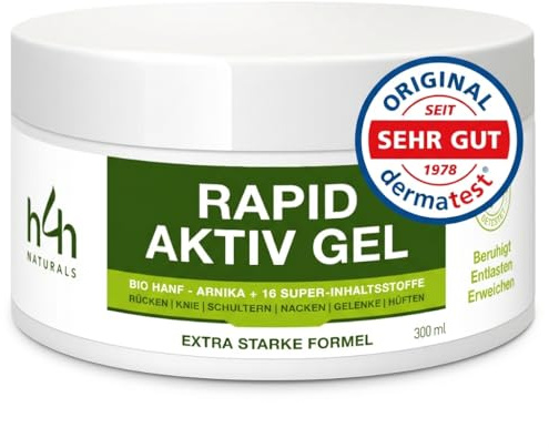 Rapid Aktivgel SUPER STARK – Pflegegel für Gelenke & Muskeln – Mit Bio Arnika, Hanföl & Beinwell – Vegan & Ohne Tierversuche