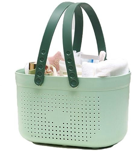 Tsffae Cesto Caddy Doccia Portatile con Manico in Plastica Cestino per Bagno Cestino per Drenaggio Cavo Bidone 'organizzatore Toeletta