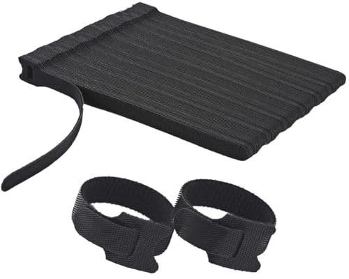 Fascette per Cavi Organizzatore con Chiusura a Strappo in Nylon, Riutilizzabili e Regolabili 150 x 12 mm per Casa e Ufficio - 100 Pezzi