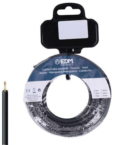Carrete Cable 6,00 mm², Longitud 25 m, Color Negro, Ideal para Conexiones eléctricas y Aplicaciones de energía.