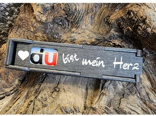 Du bist ein Herzmensch - Schokoriegel Geschenkbox incl. Duplo Riegel, Geburtstag Geschenk für Freundin, Mann, Paar, Freundschaft, Jahrestag (Du bist mein Herz)
