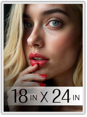 Plexon Poster-Bilderrahmen für Wand, Bildergalerie, Fotorahmen 45,7 x 61 cm, groß, Weiß