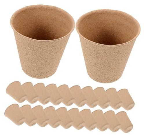 Kisangel 110st Einweg-sämlingstopf Pflanzenstarter-töpfe Sämlingsschalen Pflanztopf Für Setzlinge Biologisch Abbaubarer Torftopf Sämlingsbecher Keimtöpfe Keimwohnungen Yellow Zellstoff