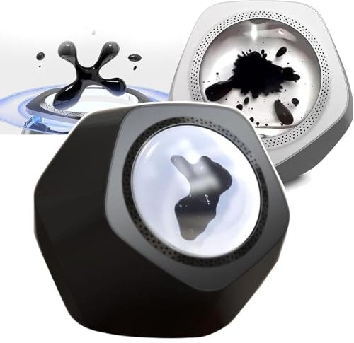 DDZJTPP Ferrofluid Lautsprecher Music Mate Sound Partner - Tanzende Rhythmuslampe mit magnetischem Fluid Bluetooth Lautsprecher für Teenager Geschenke und Ferrofluid Display,Black