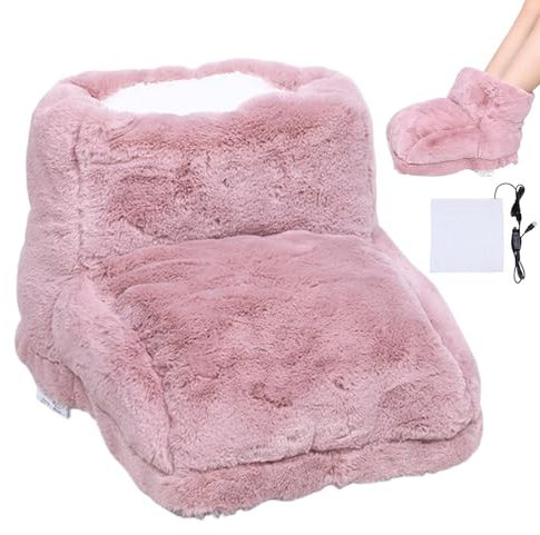 Foot Warmer - Heated Foot Pad Feet Warmer - Heated Foot Rest, Fast Heating Heated Slippers, Pocket Foot Muff for Home Bedroom Sofa