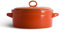 LLMTYO Marmite en Argile pour Cuisson, creuset en céramique avec Couvercle, cocotte à feu Ouvert, cocotte en Fonte Imitation (Orange)