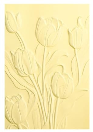 OTCRAFT Prägeschablone aus Kunststoff mit 3D-Blumen-Motiv, Tulpe für Bastelarbeiten, Scrapbooking, Fotoalbum, Kartenbasteln, Dekoration für Kartenherstellung, Prägeschablone,