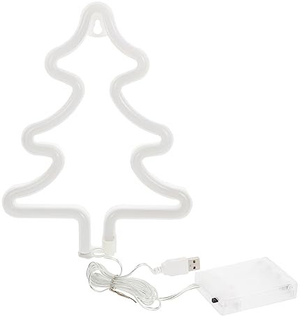 UKCOCO Led Neon Licht Weihnachtsbaum Beleuchtung Weihnachtsschmuck Neon Dekor Weihnachtsbaum Lichter Ornament Innen Dekoration