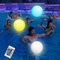 mizikuu Luces Flotantes, 16'' Pelota de Playa Inflable IP68 Impermeable con Luz Led 16 RGB Piscina Bañera Luz Pelotas de Playa Hinchable Bola Brillante para Fiestas en la Piscina y Playa