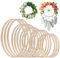 15 Stück Bambus Holzringe Zum Basteln 10/13/15/18/20 cm Makramee Ringe, Holzreifen Zum Basteln, Natürlicher Bambus, für Makramee Traumfänger Blumenkranz Türkranz Wandbehang Fensterdeko DIY Set