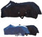 Marengos - Regen- & Fliegendecke Comfort – Pferdedecke mit Mesh, Kreuzgurten, Triplex-Verschluss & Ringe für Halsteil – reißfeste Regendecke – Outdoordecke für Pferde – Schwarz – 115cm