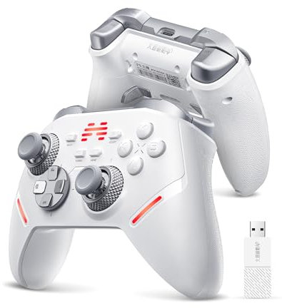 BEITONG KP40 Mando Inalámbrico para PC, Switch/Switch 2, Android, TV y Steam Deck, Joysticks TMR de Precisión Ajustables, Gatillos TMR, Bluetooth y Gamepad 2.4G con Tasa de Sondeo de 1000Hz.