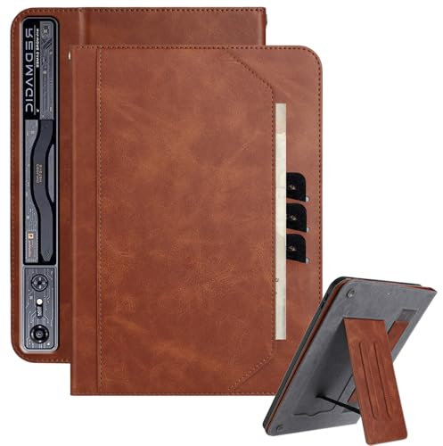 XFDSFDL® Schutzhülle für Nubia Red Magic Gaming Pad Pro NP03J (10,9 Zoll) PU Leder Hülle Tragbarkeit Schlüsselband Brieftasche mit Ständer Taschen Kartenfächern Ledertasche Kaffee