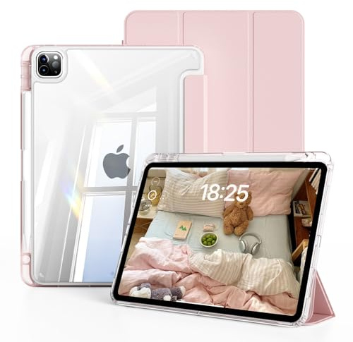 JKSML Klare Hülle für iPad Pro 11 Zoll 4./3./2. Generation – Rosa