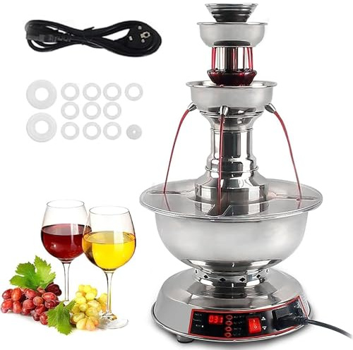 JMOUZHG Electric Fountain Drink Machine with Temperature Control, for Wine, Champagne, and Juice Dispensing at Parties and Events