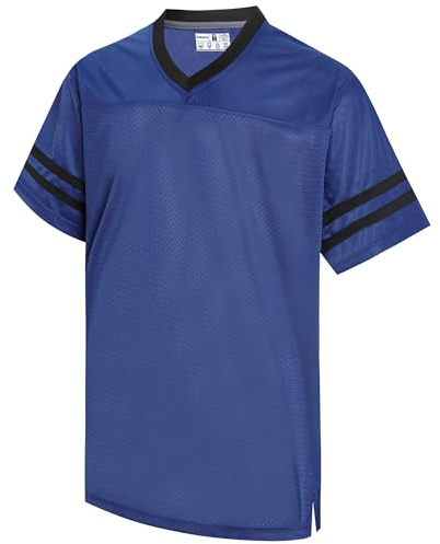 Gabiphy American Football Jersey Men Women Father Mother Birthday Party T-Shirt Workout Tops Holiday Beach Outfits Royal Jersey-Black Stripe Men Size Large