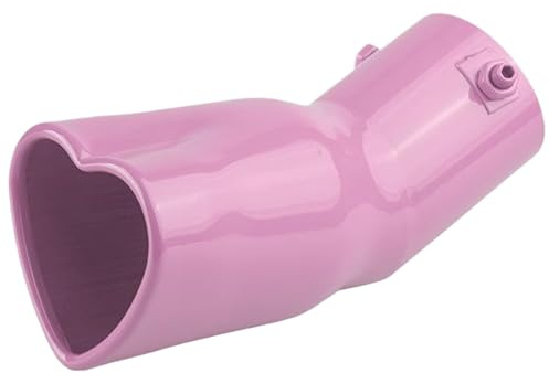 Heart Exhaust Tip, 2.5 Inch Inlet Heart Shaped Car Exhaust Pipe, Muffler Tip Stainless Steel Straight Tail Pipe Tips Car Accessories, Rosy 2.5