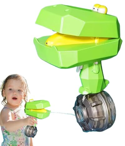 Elektrische Wasserpistole – 25,5 X 16 Cm ABS | Cartoon-Krokodil-Wasserwerfer | Automatischer Squirt-Shooter | Kinder-Außenpool-Strandspielzeug Für Sommerspaß, , Mädchen, Teenager, Familienfeier