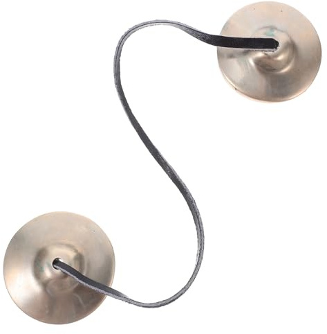 EXCEART Clochettes Tibétaines en Cupronickel Argenté pour Contemplation et Yoga, Instrument Artisanal Produisant un Son Mélodieux Design Unique et Décoratif